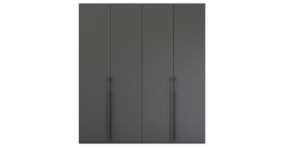 DREHTÜRENSCHRANK 201/235/60 cm 4-türig Graphitfarben - Graphitfarben, Trend, Holzwerkstoff/Metall (201/235/60cm) - Novel