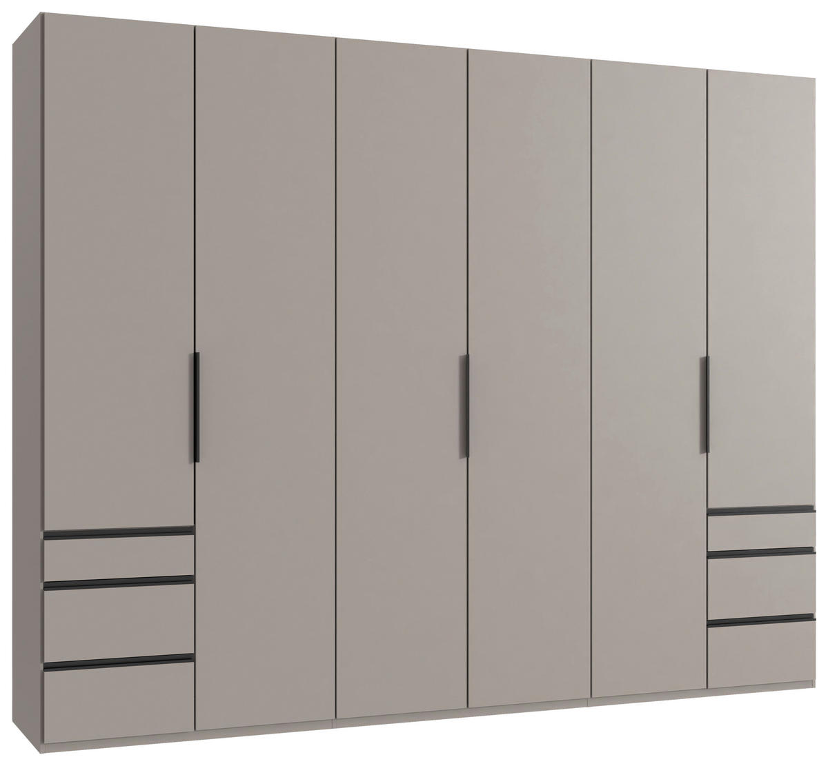 DREHTÜRENSCHRANK in Sahara  - Schwarz/Sahara, Konventionell, Holzwerkstoff/Metall (300/236/58cm) - Hom`in
