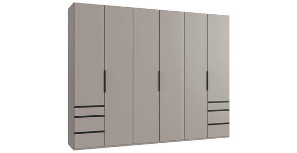 DREHTÜRENSCHRANK in Sahara - Schwarz/Sahara, KONVENTIONELL, Holzwerkstoff/Metall (300/236/58cm) - Hom`in