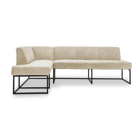 UGAONA KLUPA  boja peska   - crna/boja peska, Moderno, drvo/metal (245/159cm) - Livetastic