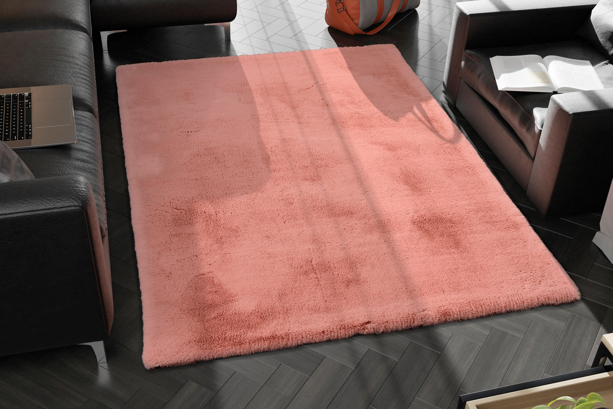 HOCHFLORTEPPICH 67/130 cm Silky Haven Rosa - Rosa, Basics, Textil (67/130cm)