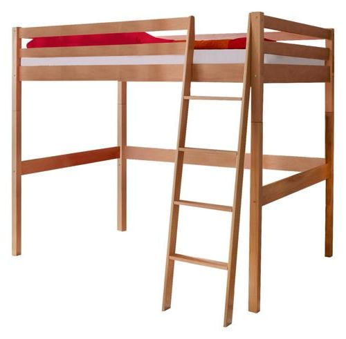 Hochbett 140/200 cm in Buchefarben