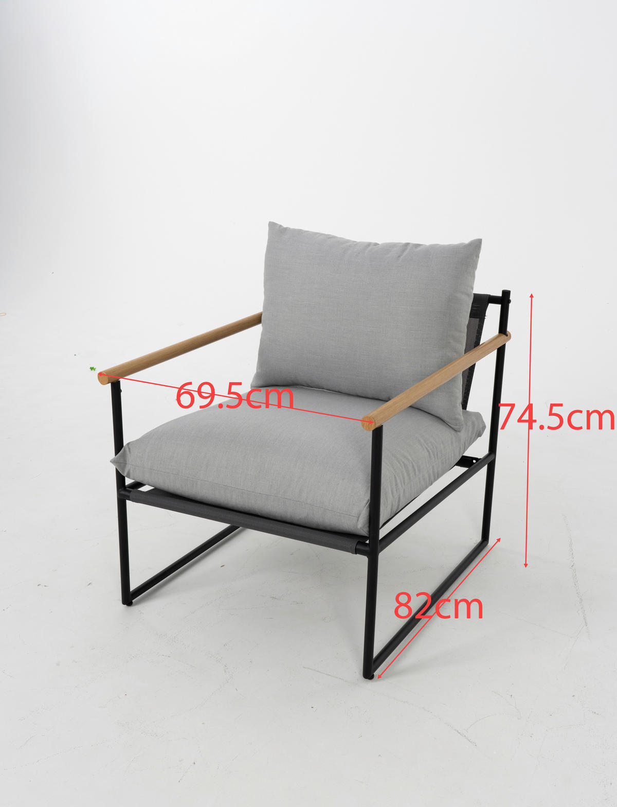 GARTENSET 4-teilig Webstoff Eisen ,[ ]}4-teilig  - Hellgrau/Schwarz, Design, Glas/Textil - Ambia Garden