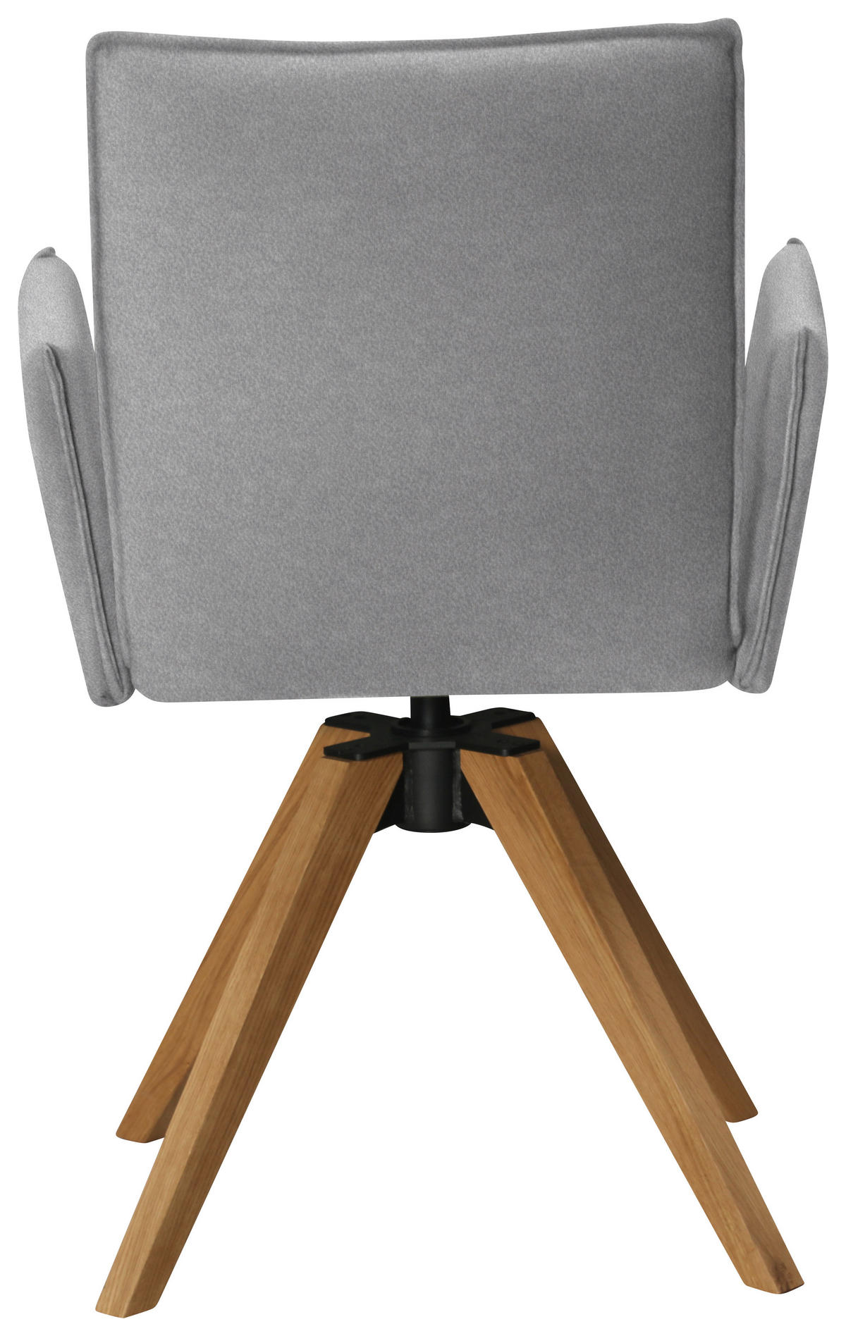 ARMLEHNSTUHL  in Lederlook  - Eichefarben/Hellgrau, Konventionell, Holz/Textil (64/91/61cm) - Moderano