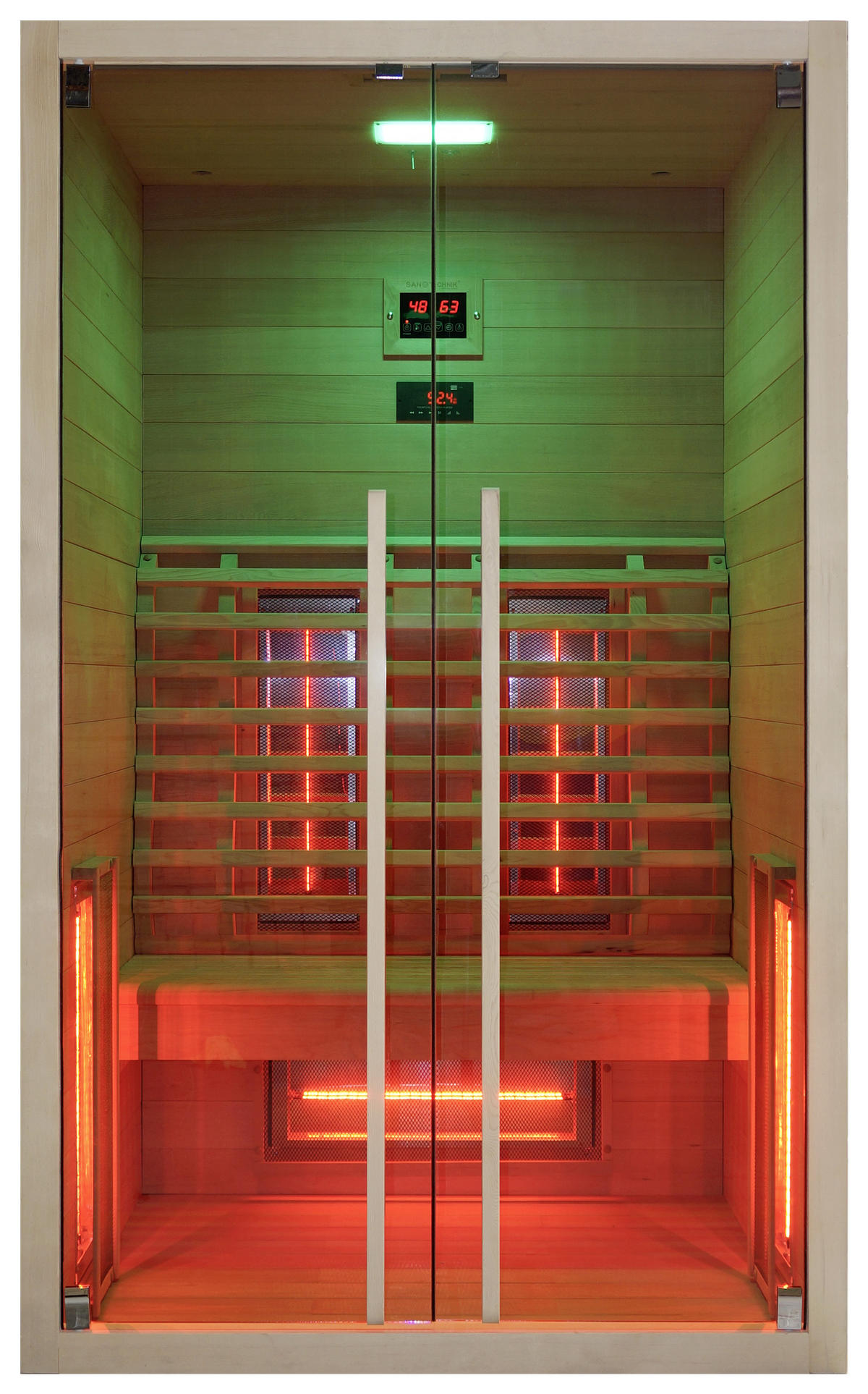 INFRAROTKABINE für 2 Personen Ruby 2  - Naturfarben, Basics, Holz (120/195/100cm) - Sanotechnik