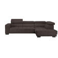ECKSOFA  in Mikrofaser Braun  301/207 cm  - Schwarz/Braun, Design, Textil/Metall (301/207cm) - Xora