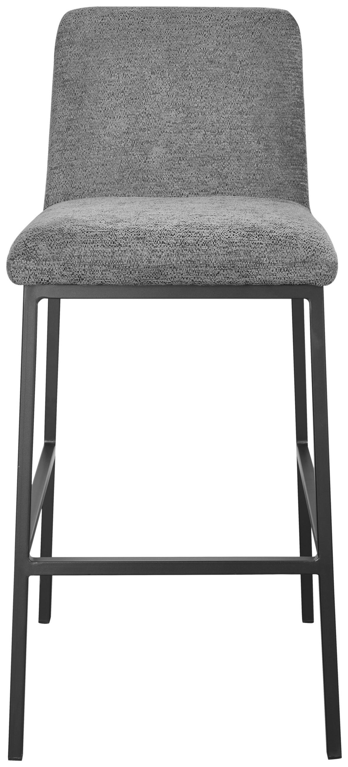 BARHOCKER in Grau, Schwarz  - Schwarz/Grau, MODERN, Textil/Metall (44,5/101/50,5cm) - Livetastic