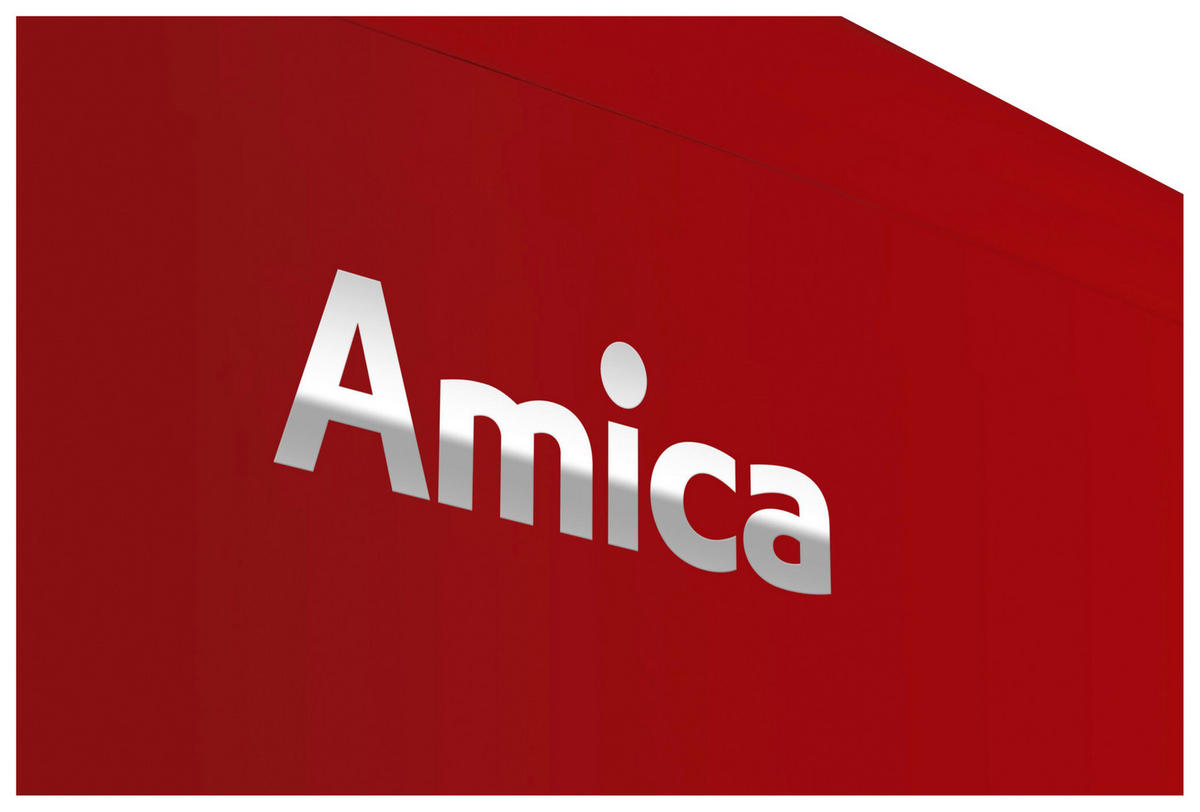 KÜHLSCHRANK 55/86/61,5 cm VKS15620-1R  - Rot, Basics, Glas/Metall (55/86/61,5cm) - Amica