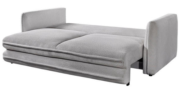 SCHLAFSOFA  mit Liegefunktion, Rücken echt Struktur Grau  - Schwarz/Grau, KONVENTIONELL, Kunststoff/Textil (237/94/117cm) - Carryhome