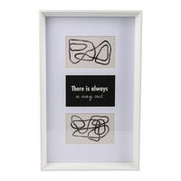 RAM ZA VIŠE SLIKA       28/45/4 cm   - bela, Osnovno, papir/staklo (28/45/4cm) - Monee