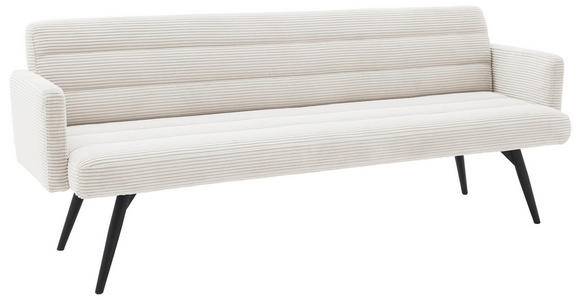 SITZBANK 216/86/68 cm  in Weiß  - Schwarz/Weiß, Design, Textil/Metall (216/86/68cm) - Dieter Knoll