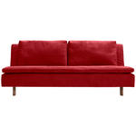 SCHLAFSOFA in Textil Rot  - Eichefarben/Rot, KONVENTIONELL, Holz/Textil (205/85/98cm) - Carryhome