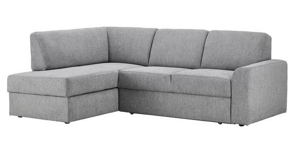 ECKSOFA in Webstoff Grau  - Schwarz/Grau, KONVENTIONELL, Kunststoff/Textil (165/224cm) - Xora