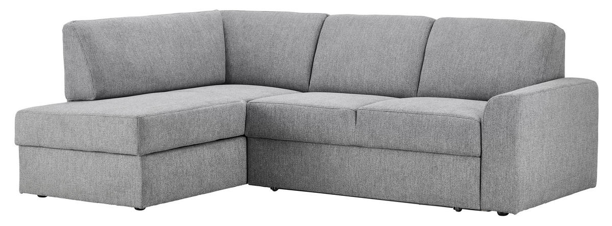 ECKSOFA in Webstoff Grau  - Schwarz/Grau, Konventionell, Kunststoff/Textil (165/224cm) - Xora