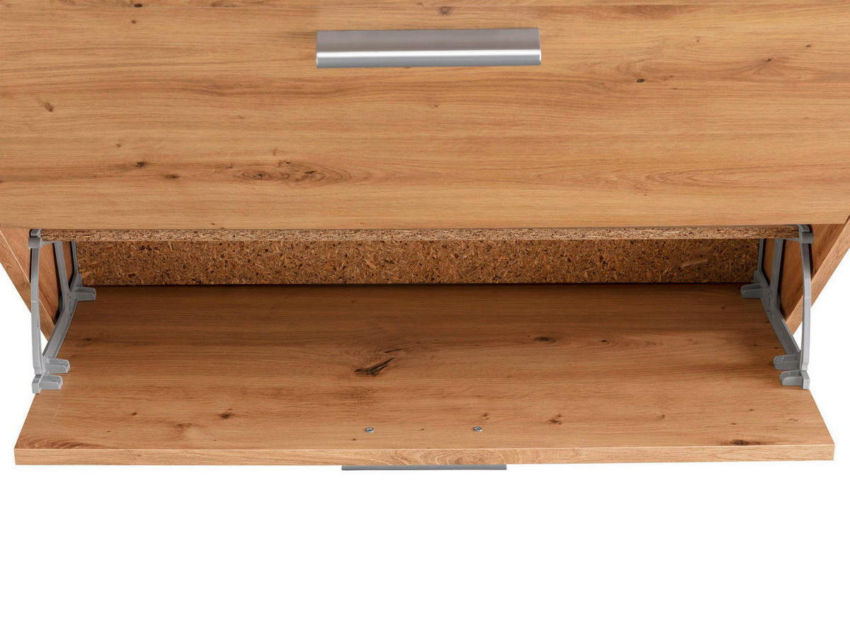 SCHUHKIPPER Bill  in 75/83/21 cm  - Chromfarben/Naturfarben, Design, Holzwerkstoff/Metall (75/83/21cm) - MID.YOU