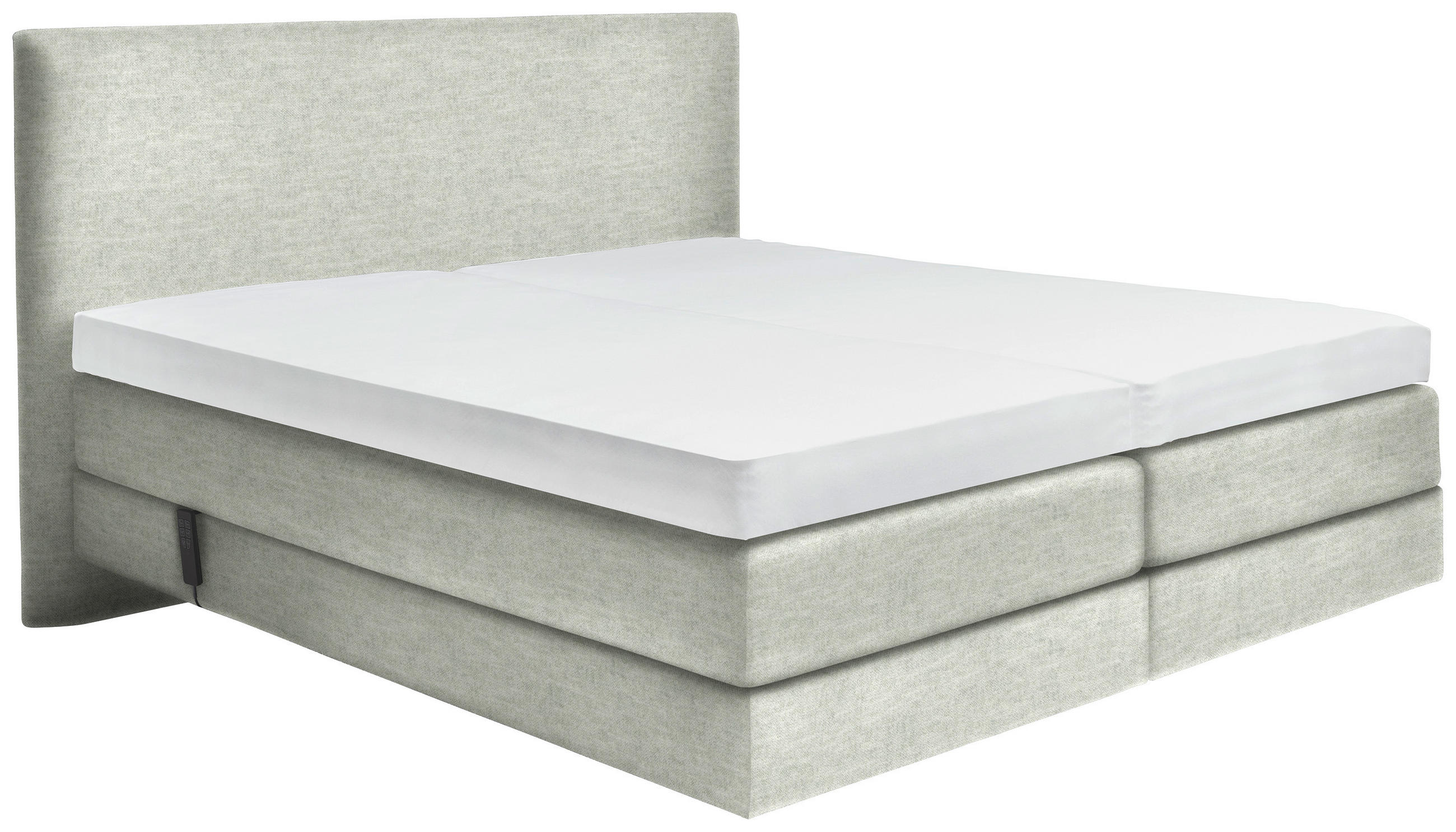 BOXSPRINGBETT 160/200 cm  in Hellgrau  - Hellgrau, Konventionell, Holz/Textil (160/200cm) - Dieter Knoll