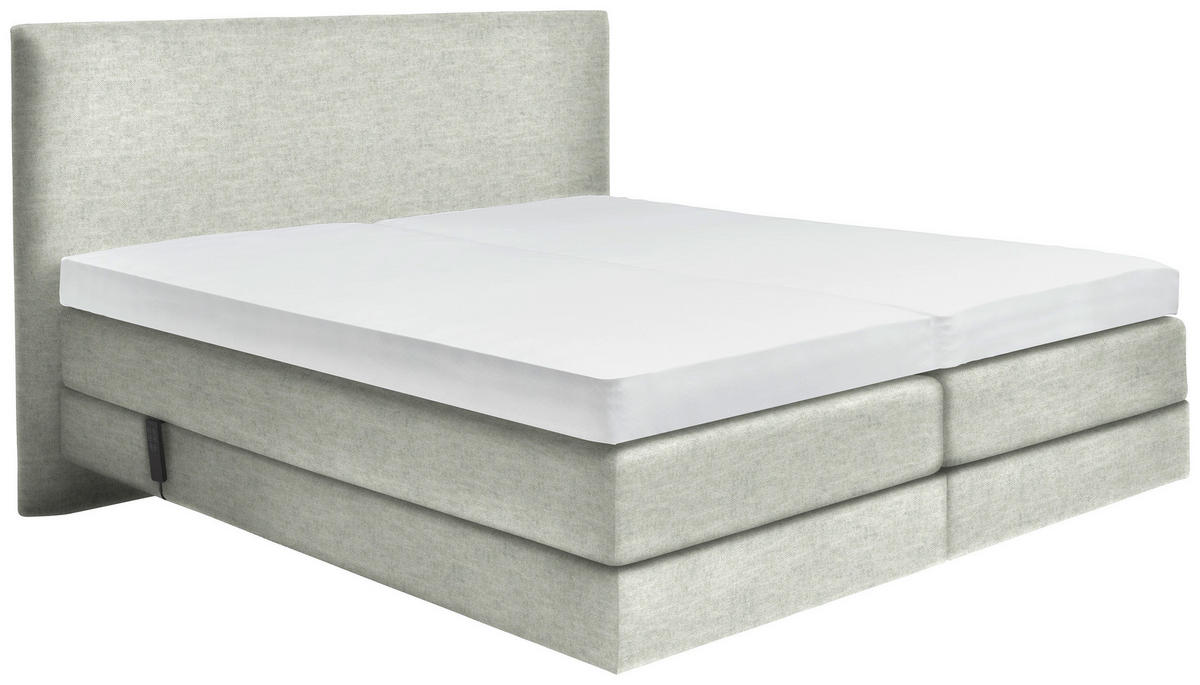 BOXSPRINGBETT 200/200 cm  in Hellgrau  - Hellgrau, KONVENTIONELL, Holz/Textil (200/200cm) - Dieter Knoll