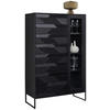 HIGHBOARD Schwarz  95/148/40 cm  - Schwarz, Trend, Glas/Holz (95/148/40cm) - Ambia Home