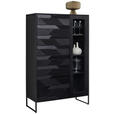 HIGHBOARD Schwarz  95/148/40 cm  - Schwarz, Trend, Glas/Holz (95/148/40cm) - Ambia Home