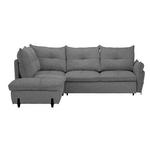 ECKSOFA in Bouclé Hellgrau  - Hellgrau/Schwarz, Design, Textil/Metall (220/250cm) - Xora