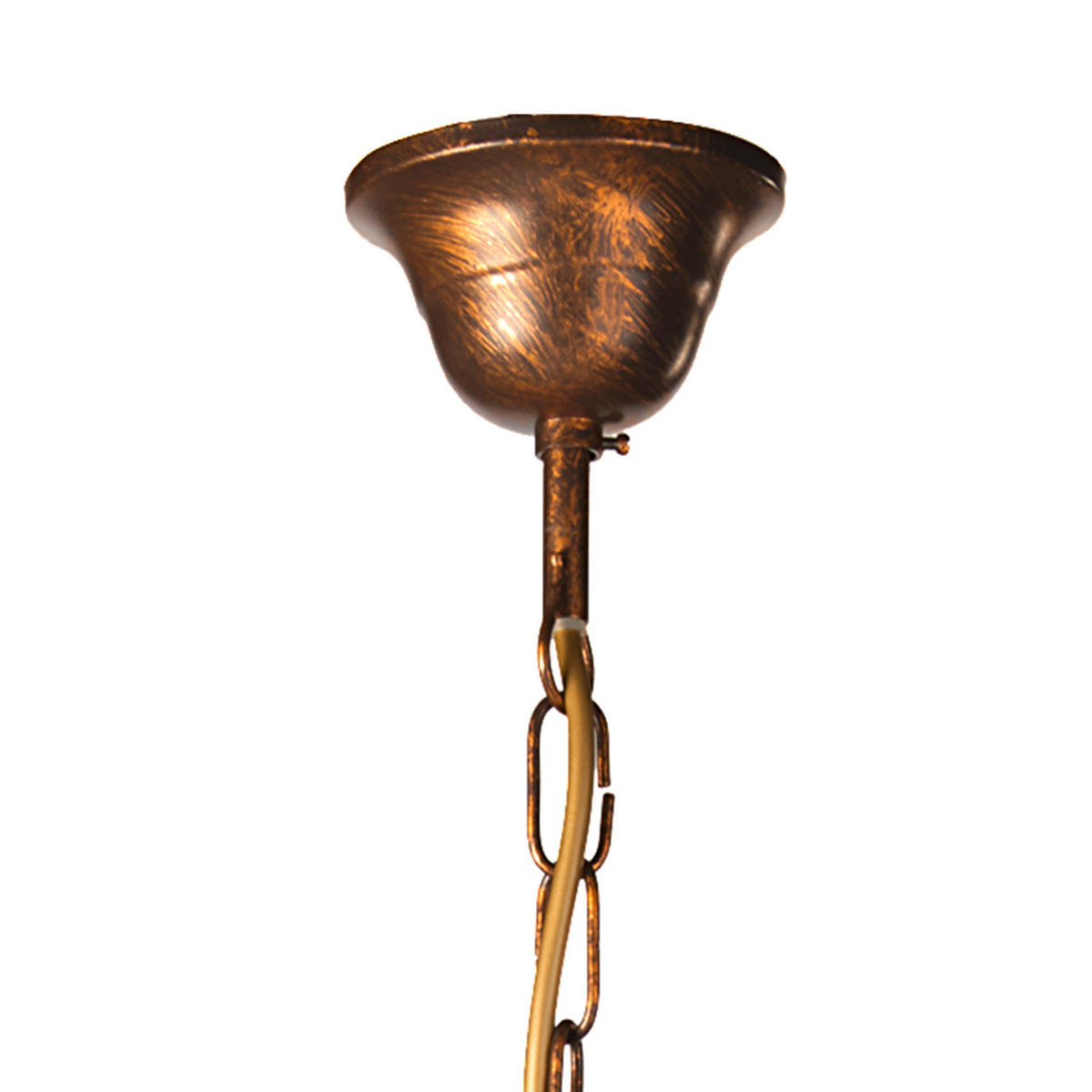 KRONLEUCHTER 75/75/100 cm   - Bronzefarben, KONVENTIONELL, Glas/Metall (75/75/100cm)