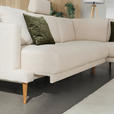 ECKSOFA  in Flachgewebe Beige  255/212 cm  - Eichefarben/Beige, KONVENTIONELL, Holz/Textil (255/212cm) - Valnatura