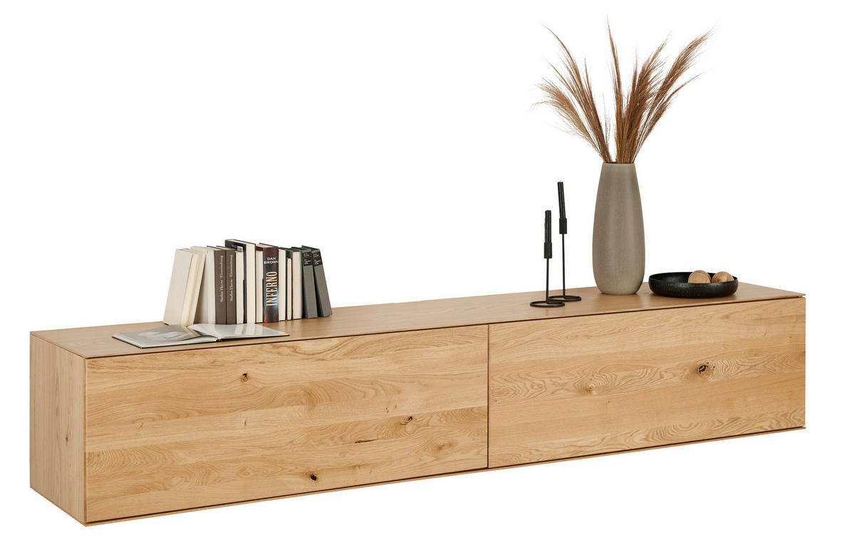 NÍZKÁ KOMODA, dub, barvy dubu, 242/44/50 cm - barvy dubu, Design, dřevo/kompozitní dřevo (242/44/50cm) - Dieter Knoll