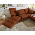 ECKSOFA  in Flachgewebe Kupferfarben  255-365/175-224 cm  - Schwarz/Kupferfarben, Design, Textil/Metall (255-365/175-224cm) - Dieter Knoll