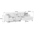 ECKSOFA Dunkelgrau Cord  - Dunkelgrau/Buchefarben, Design, Holz/Textil (271/165cm) - Carryhome