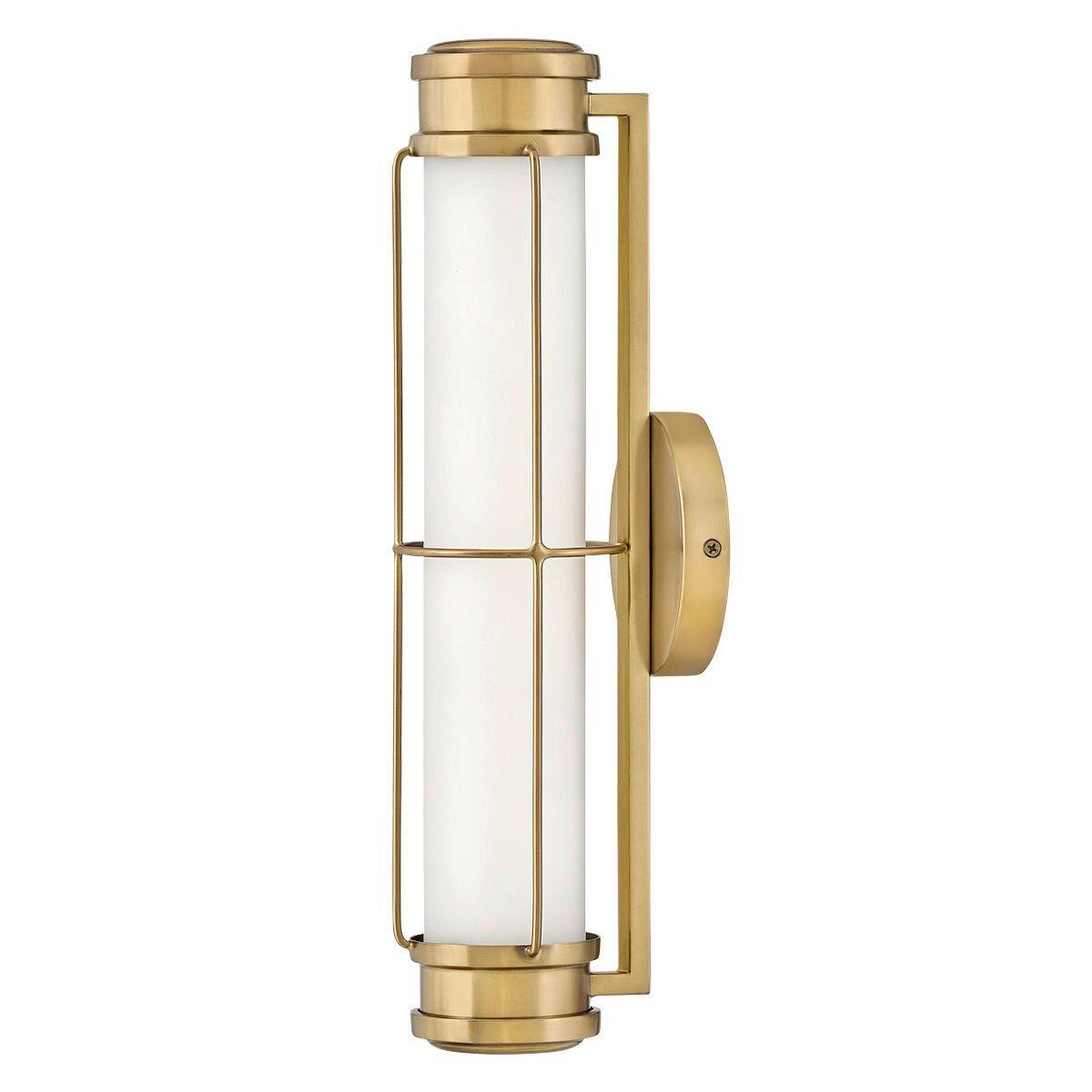 LED-WANDLEUCHTE Hinkley 11,4/43,2/13 cm  - Messingfarben, Design, Glas/Metall (11,4/43,2/13cm) - Elstead Lighting