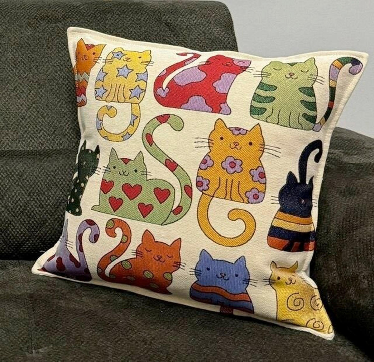 KANAPÉPÁRNA 45/45 cm  - többszínű, Basics, textil (45/45cm)