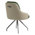 ARMLEHNSTUHL  Beinauswahl, Sitzfläche 360° drehbar, Stoff-/Lederauswahl Velours  Naturfarben, Graugrün  - Schwarz/Naturfarben, Design, Textil/Metall (60/86/66cm) - Dieter Knoll