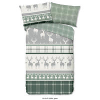 BETTWÄSCHE Good Morning Flanell, Biber 140/200 cm  - Grün, Basics, Textil (140/200cm)