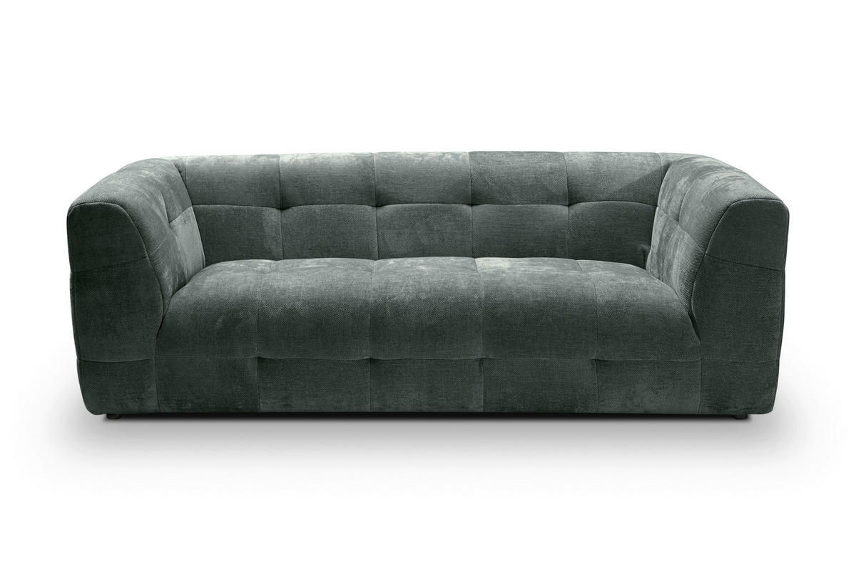 3-SITZER-SOFA TENSO Flachgewebe Petrol  - Petrol/Schwarz, Basics, Kunststoff/Textil (217/72/96cm) - MID.YOU