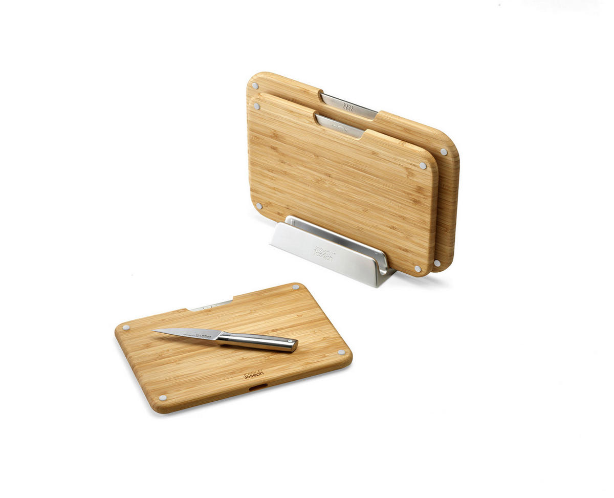 SCHNEIDEBRETT-SET Holz, Metall, Kunststoff Bambus Nest  - Karamell, Basics, Holz/Kunststoff (37/25/9,5cm) - Joseph Joseph