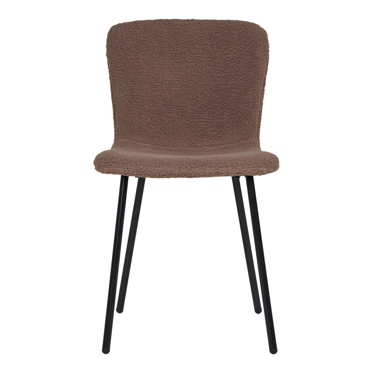 STOLSET 2 styck bouclé  - svart/mörkbrun, Modern, metall/textil (44/81/52cm) - MID.YOU
