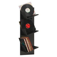 SCHALLPLATTENREGAL - Schwarz, Konventionell, Holzwerkstoff (33/106,5/25,6cm) - MID.YOU