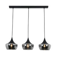 VISEČA SVETILKA     80/22/120 cm        3x25 W E27 - barve kroma/črna, Konvencionalno, kovina/umetna masa (80/22/120cm) - Novel