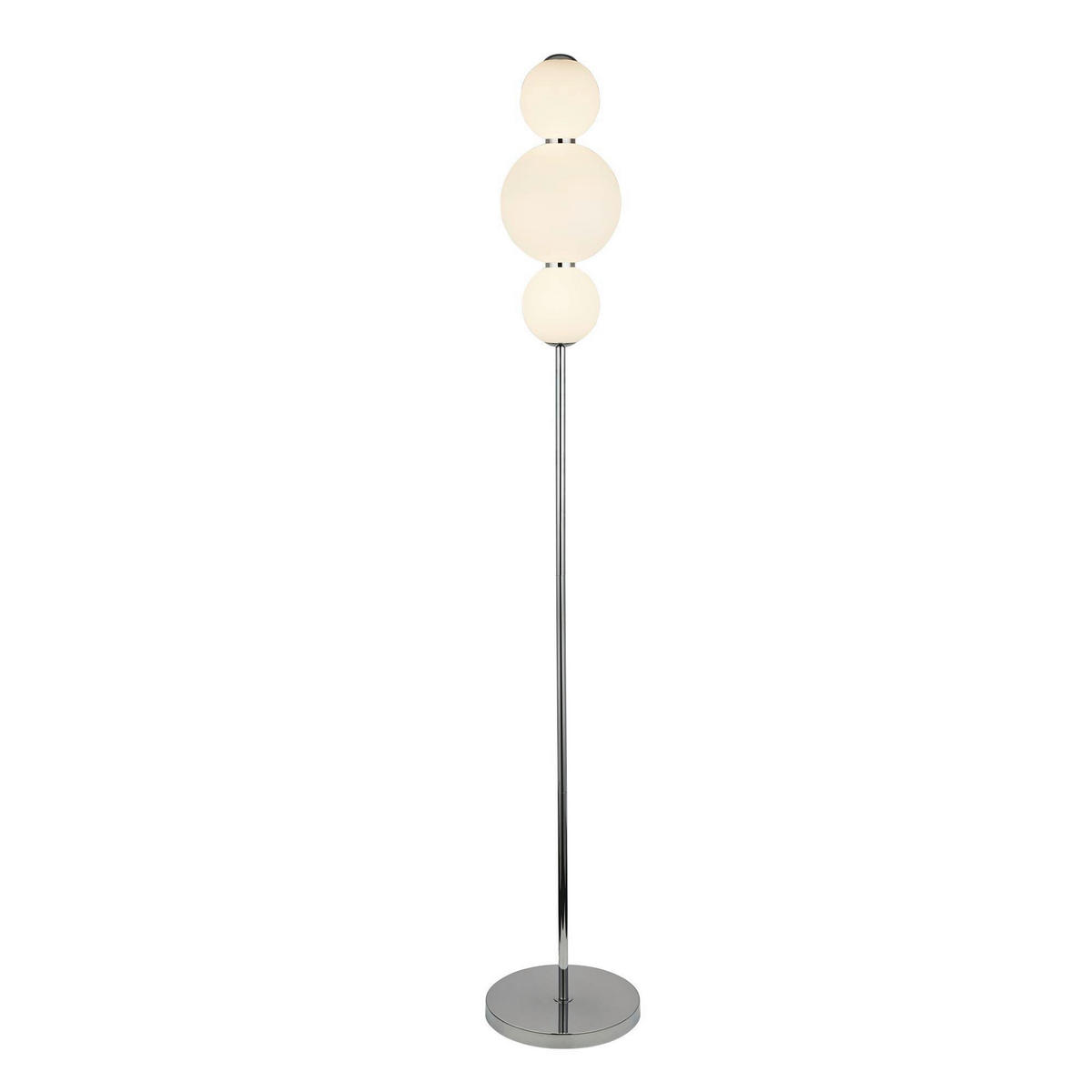 LED SVJETILJKA PODNA Snowball  - bijela/boje kroma, Basics, staklo/metal (25/151cm)