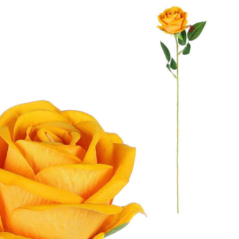 RŮŽE 52 cm - oranžová/žlutá, Basics, textil (52cm)