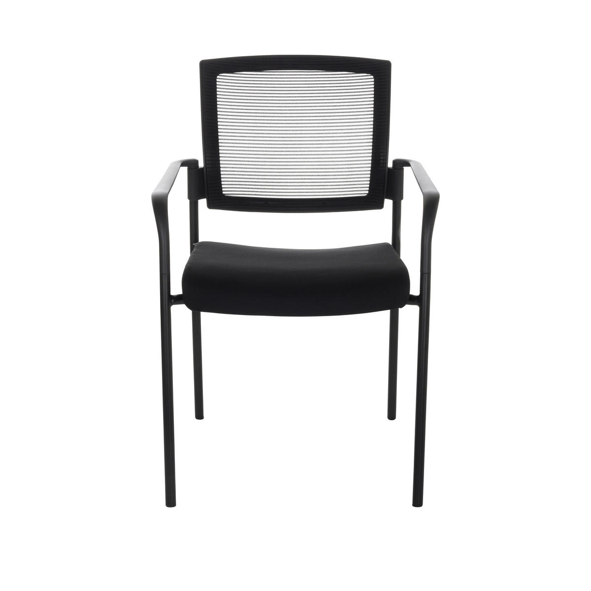 BESÖKSSTOL  i nätklädsel, flatväv svart  - svart, Basics, metall/textil (51/126/61cm) - MID.YOU