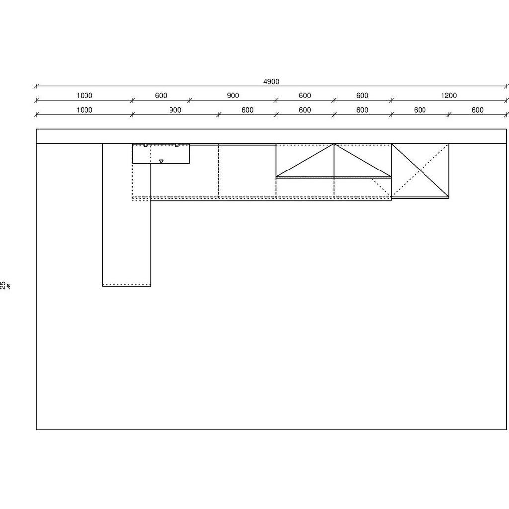 Thumbnail - Express Küchenleerblock, Anthrazit, Hellgrau, Metall, 320x150 cm, Made in Germany, in den Filialen seitenverkehrt erhält...