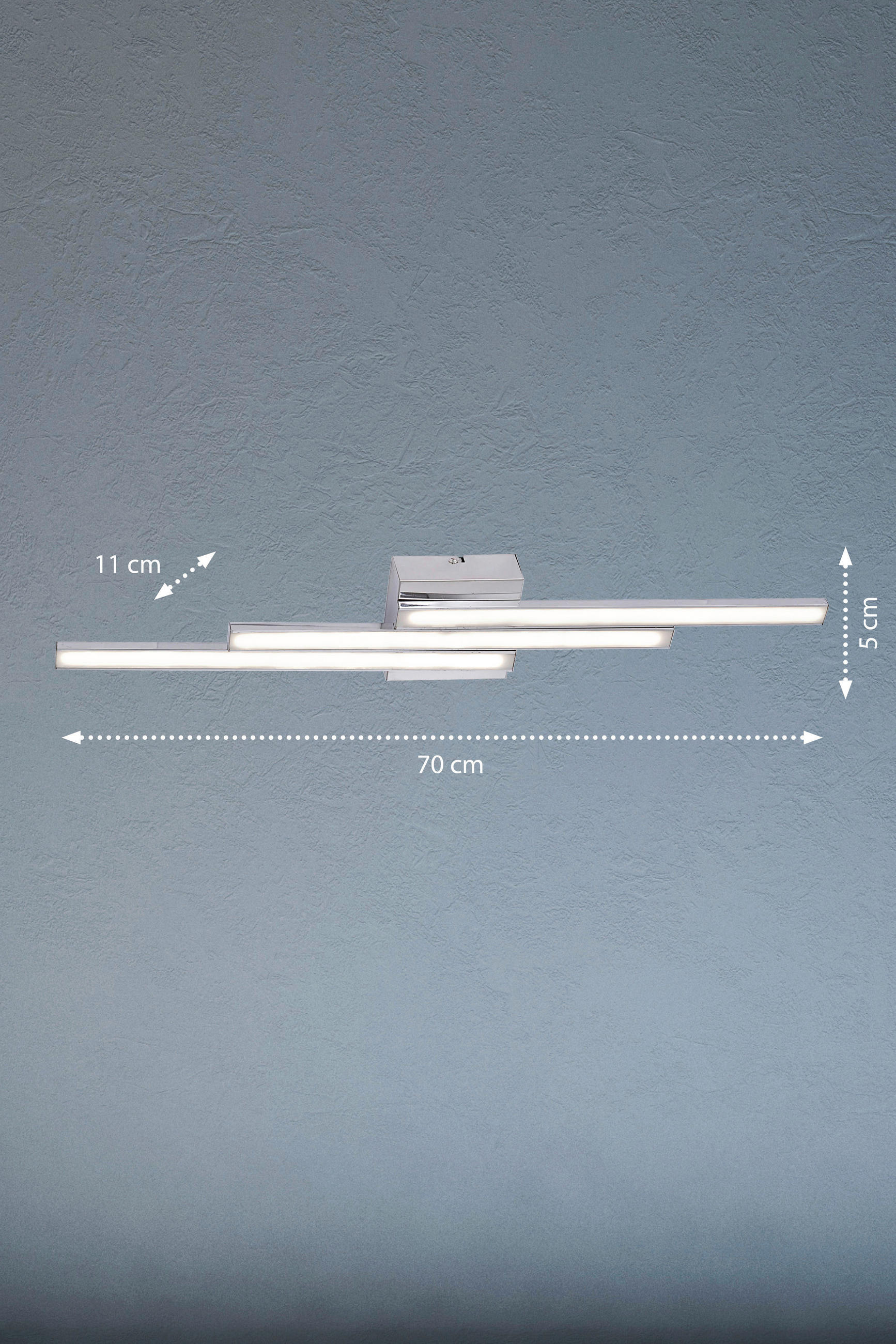 SVJETILJKA STROPNA - boje kroma, Basics, metal (11/70cm)