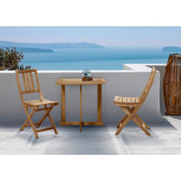 BALKONSET  3-teilig  - Naturfarben, Natur, Holz - Livetastic