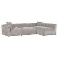 ECKSOFA Braun Flachgewebe  - Schwarz/Braun, MODERN, Kunststoff/Textil (317/239cm) - Carryhome