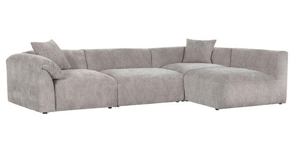 ECKSOFA Braun Flachgewebe  - Schwarz/Braun, MODERN, Kunststoff/Textil (317/239cm) - Carryhome