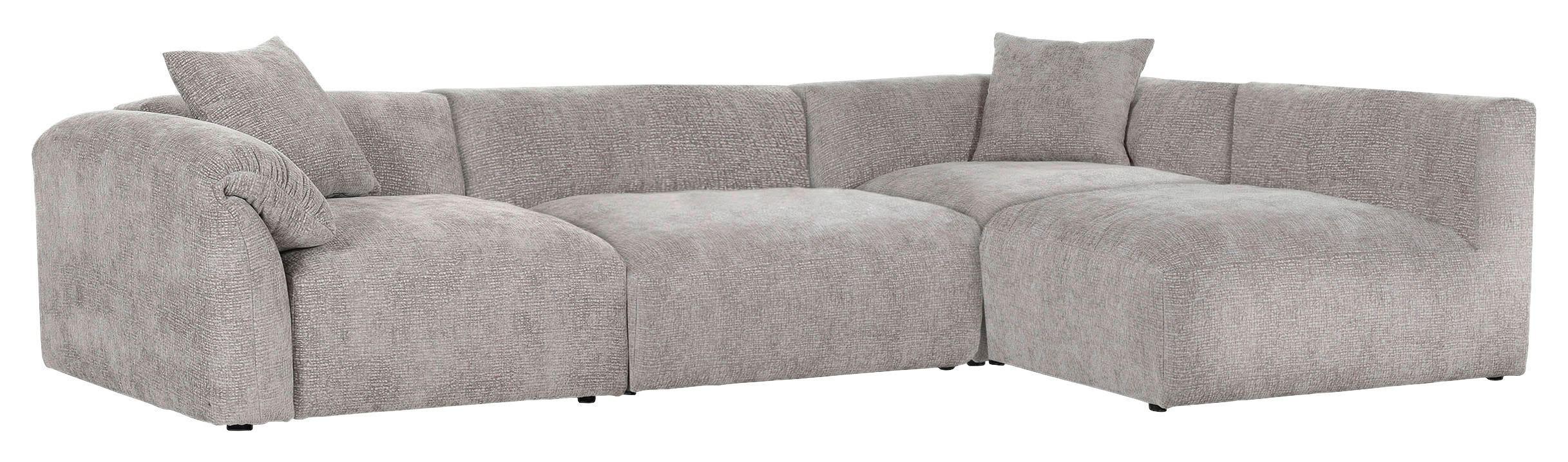 ECKSOFA Braun Flachgewebe - Schwarz/Braun, MODERN, Kunststoff/Textil (317/239cm) - Carryhome