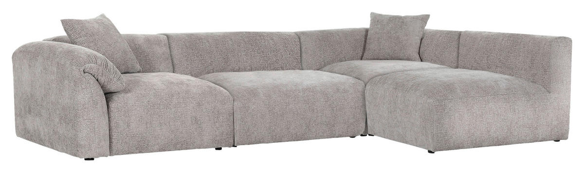 ECKSOFA in Flachgewebe Braun  - Schwarz/Braun, Modern, Kunststoff/Textil (317/239cm) - Carryhome