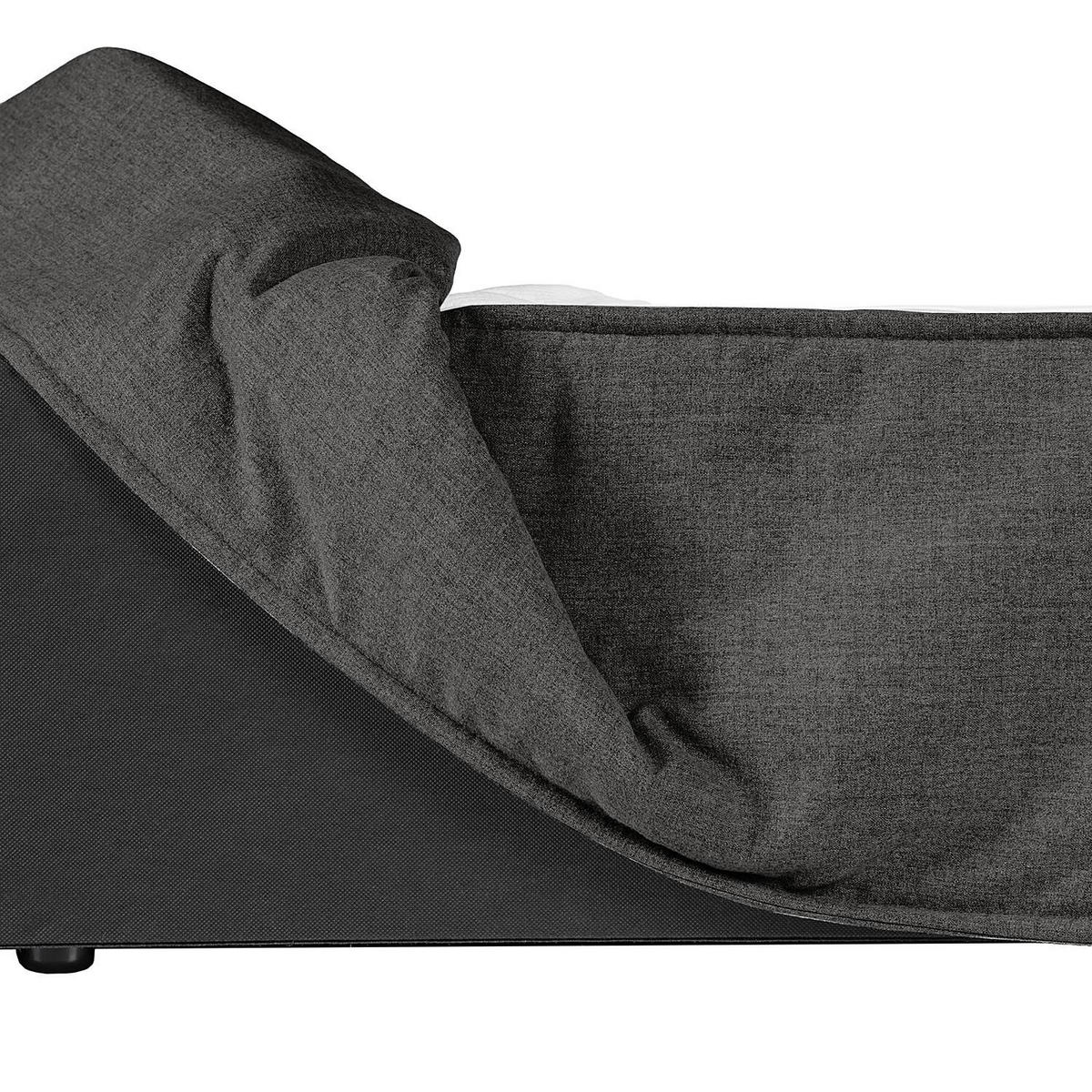 BOXSPRINGBETT 270/200 cm  in Anthrazit  - Anthrazit, Design, Textil (270/200cm) - home24
