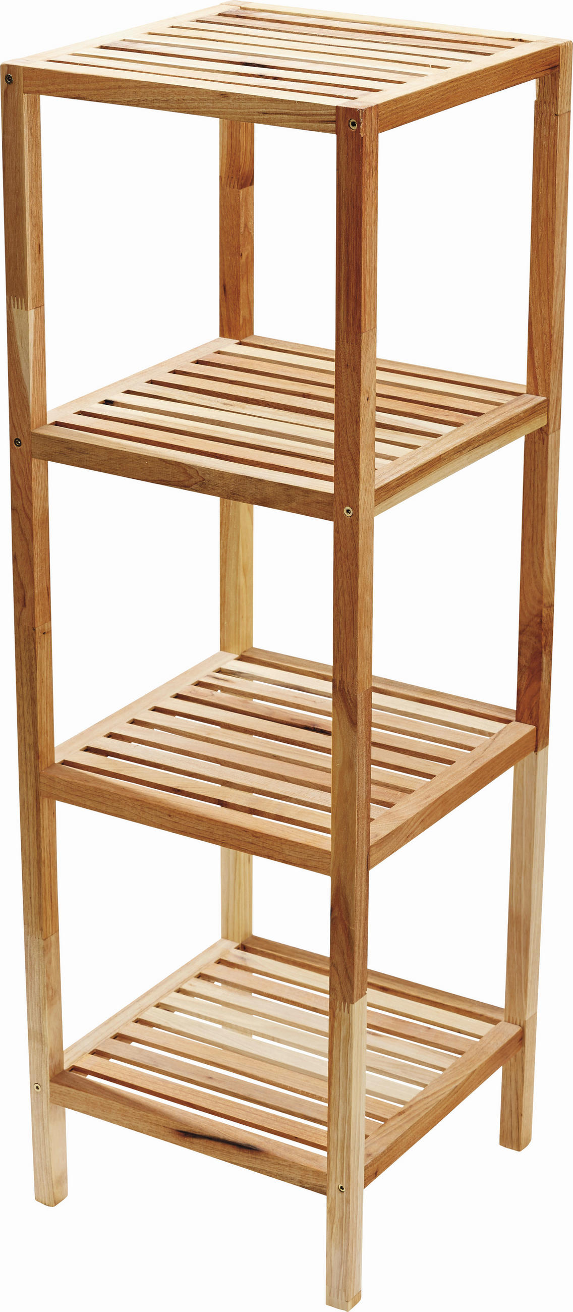 Etajeră Pentru Baie 36/112/36 cm  - culoare lemn de nuc, Basics, lemn (36/112/36cm) - Wenko